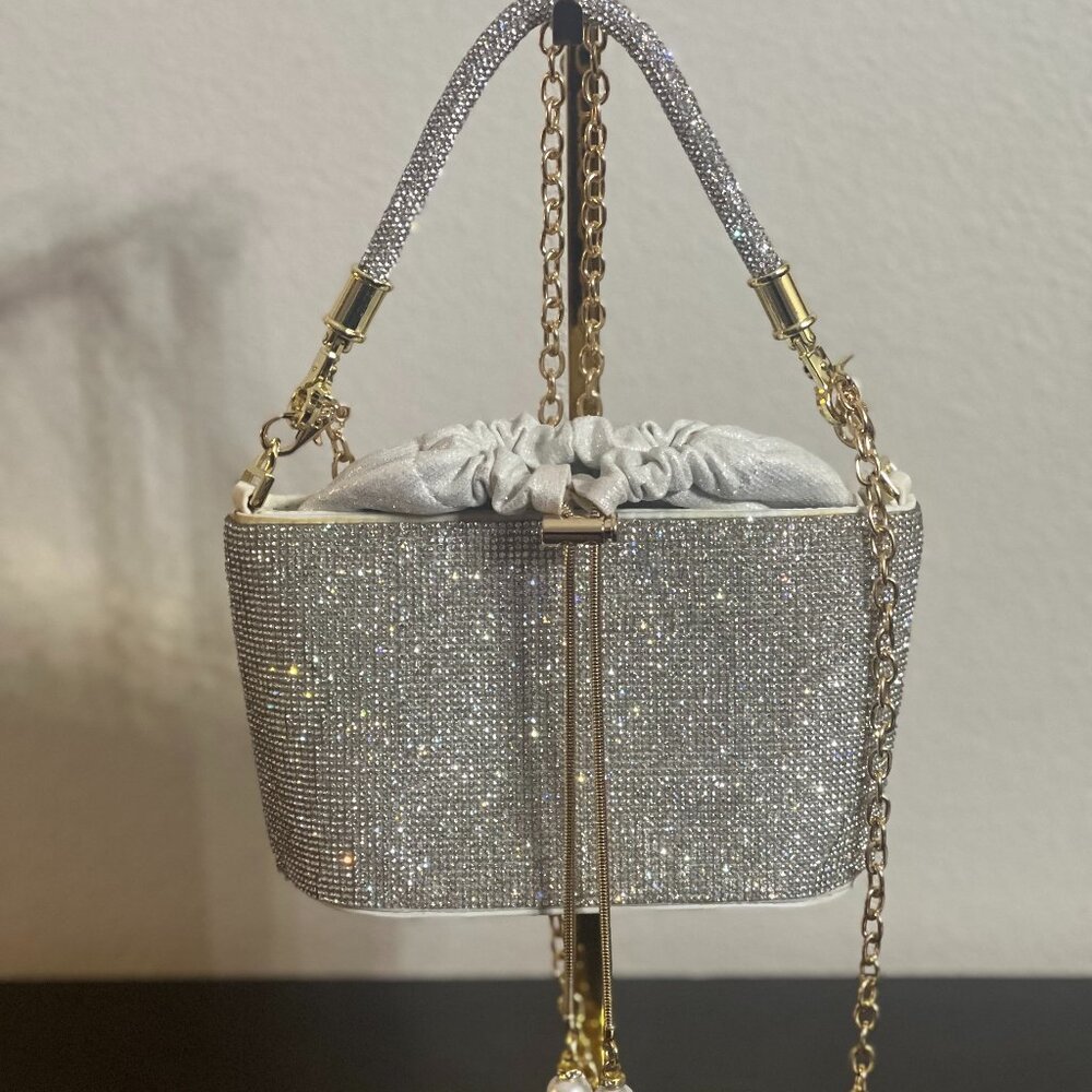 Elegant Silver Evening Bag
